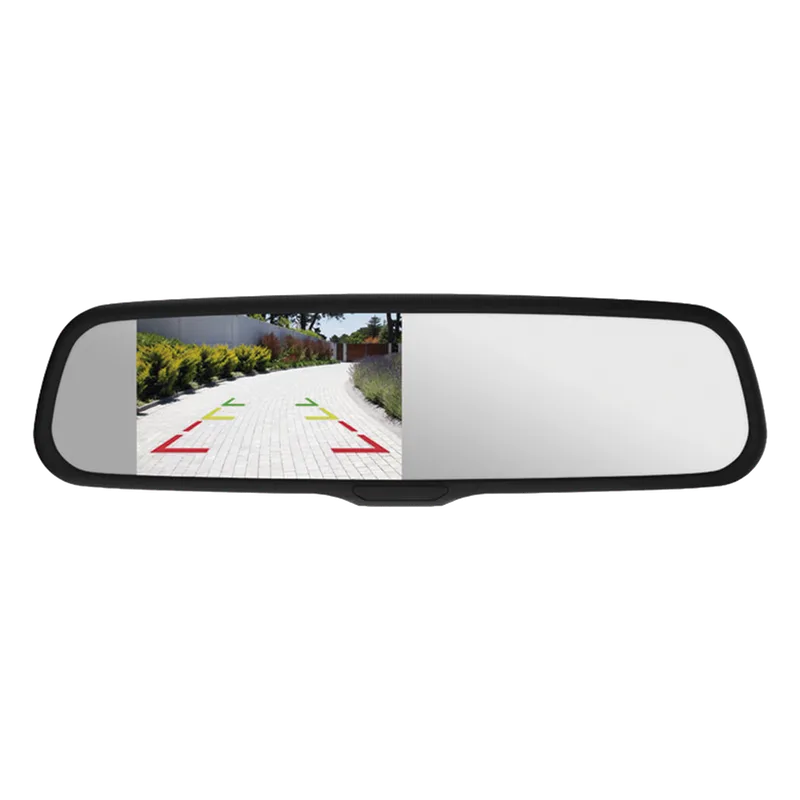 Espejo retrovisor con Pantalla LCD con atenuación automática cuenta con entradas de video duales MOMENTO MR-1000