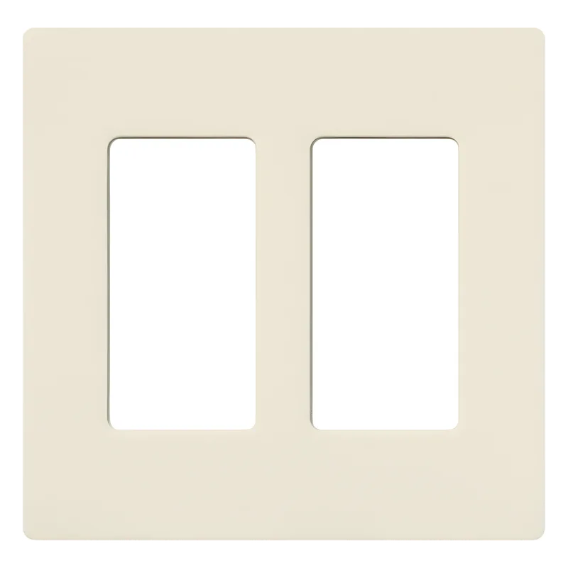 Tapa de pared 2 espacios, línea Satin Colors, diseño screwless sin tornillos visibles, color Biscuit LUTRON ELECTRONICS SC2BI
