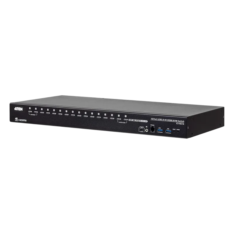 Switch KVM | 16 Puertos | 4K USB 3.0 | Video DynaSync™ | Conexión en Cascada | Función Pantalla Múltiple ATEN CS18216