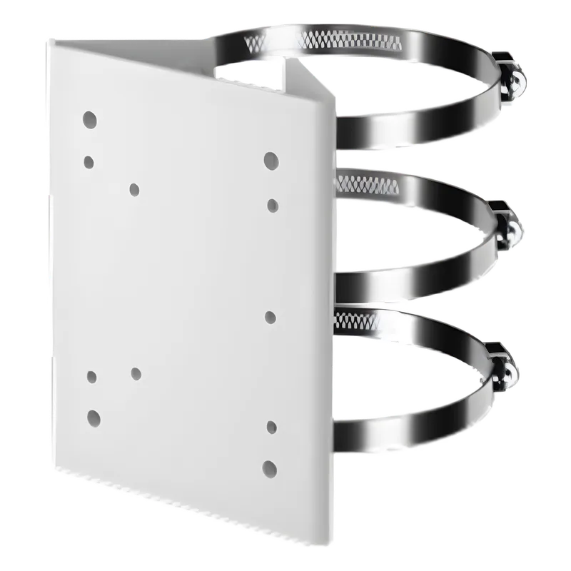 Adaptador para montaje en poste de cámaras PTZ Serie 35 Honeywell, acero, acabado blanco hueso, interior y exterior HA60PLMZI