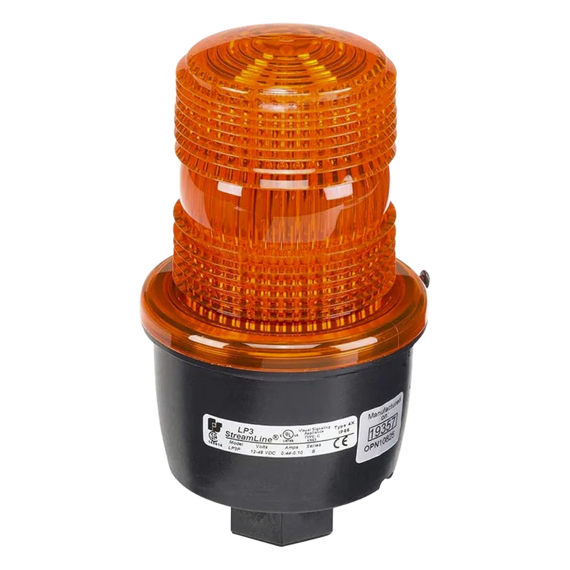 Luz de advertencia LED serie Streamline, 120 Vca, montaje tipo T, ámbar FEDERAL SIGNAL INDUSTRIAL LP3PL-120-A