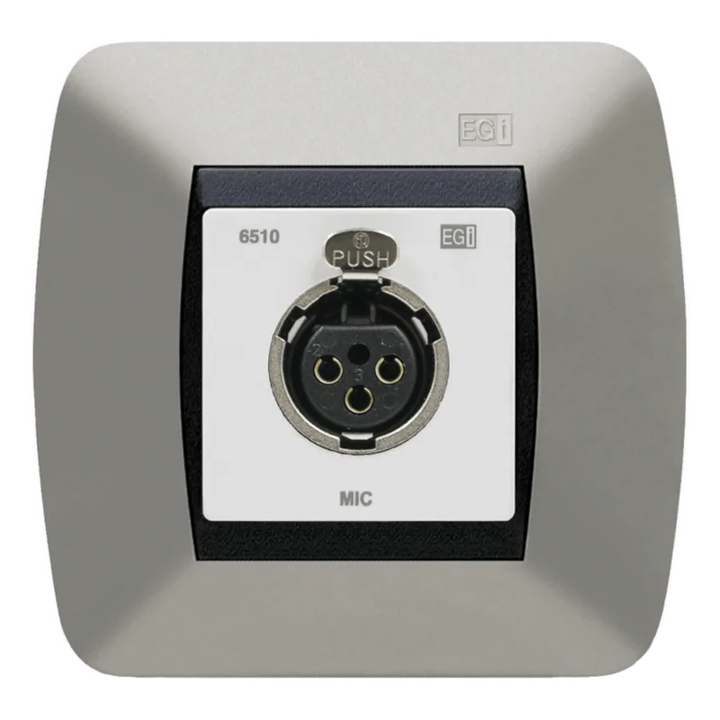 CONEXIÓN CAJA 60 MM. XLR HEMBRA DE PARED. BLANCO. EGI AUDIO SOLUTIONS 6510.10