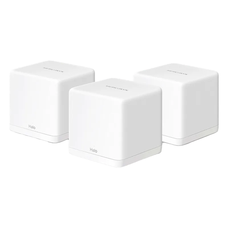 KIT de Sistema Inalámbrico H30G Mesh / Doble banda 2.4GHz y 5GHz AC 1300Mbps / Doble puerto 10/100/1000 Mbps / Control vía App / Roaming Continuo Mercusys H30G3PACK