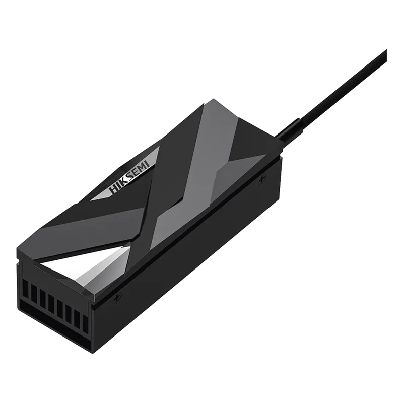 Disipador de Calor Activo para SSD M.2 2280 / Aleación de Aluminio / Ventilador PWM / Reducción ≤30°C / 4 Pines / 73 x 22 x 9 mm HIKSEMI by HIKVISION HS-RADIATOR-MHF1