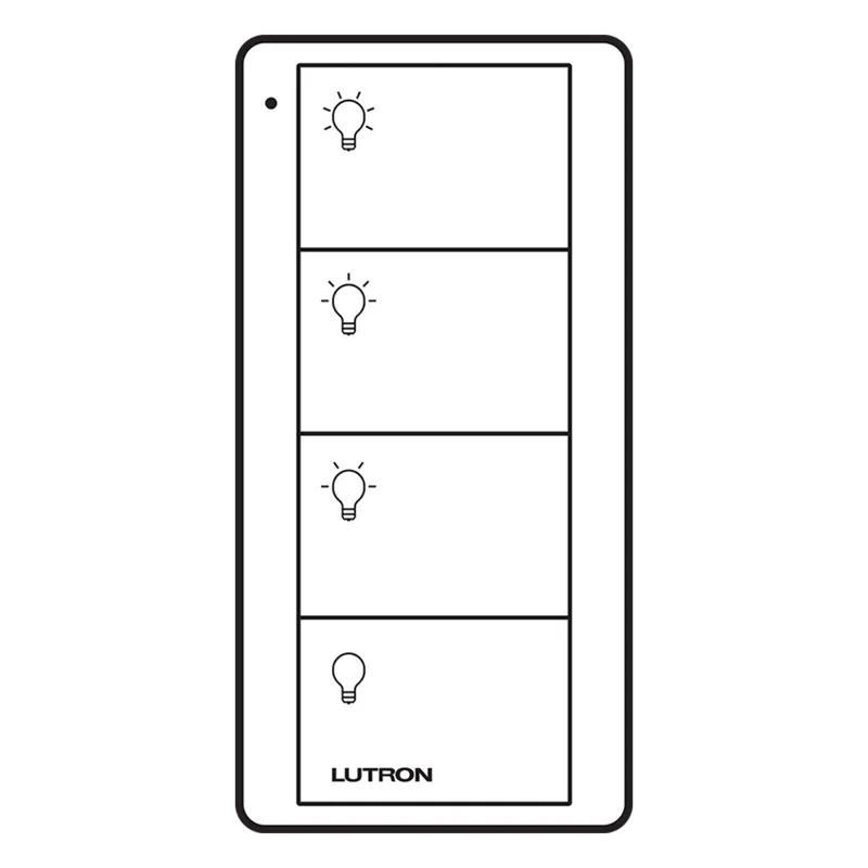 Control Pico inalámbrico de 4 botones, color biscuit, para atenuadores y switches Lutron con integración a hub LUTRON ELECTRONICS PJ24BTBIL31