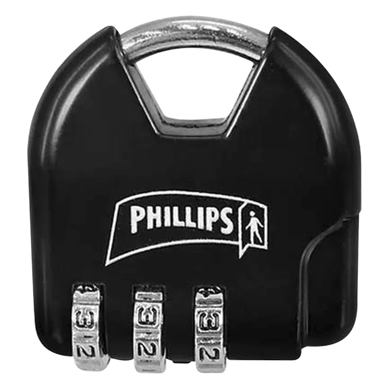 Candado de Combinación Ajustable / No Requiere Llave / Color Negro. PHILLIPS-ASSA ABLOY MX2320
