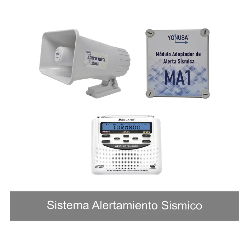 KIT de Alertamiento SISMICO con Audio Oficial SASMEX YONUSA YKIT-SISMICO