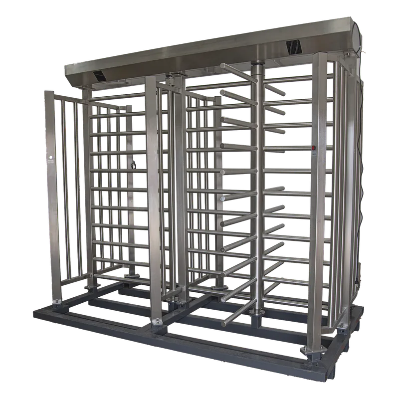 Torniquete De Paso Doble de Cuerpo Completo con Puerta Lateral y Rehilete de Acceso / Fabricado en Acero Inoxidable Grado 304 / ACCESSPRO XTD-100