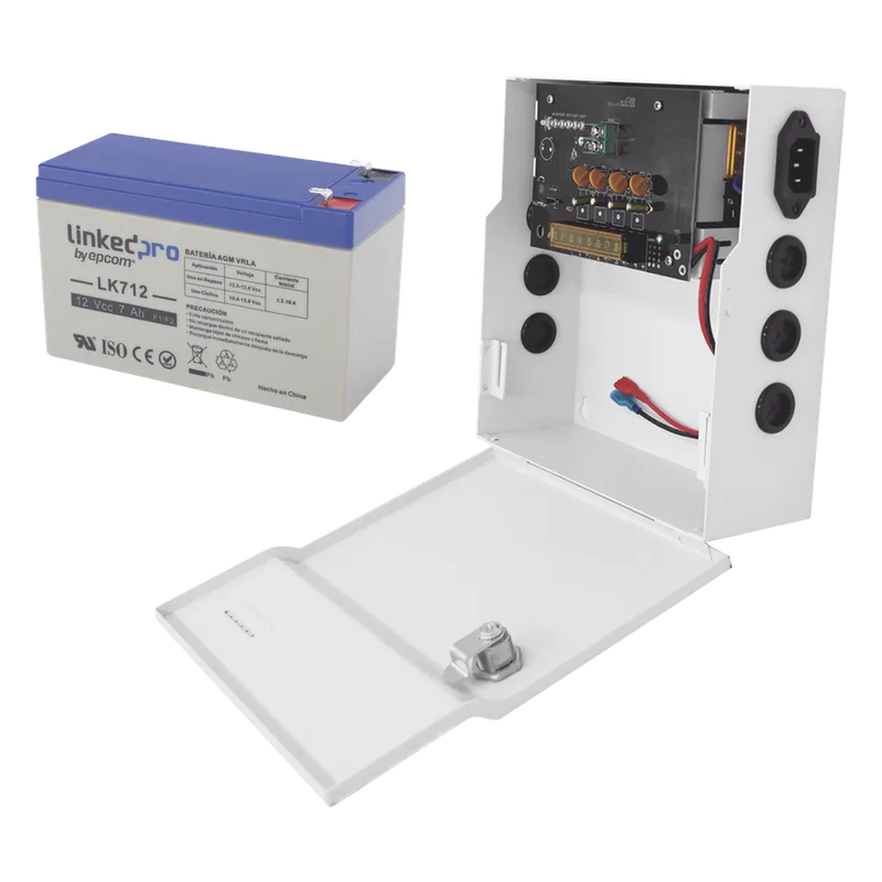 Kit / Fuente PLK12DC4ABK + Batería incluída LK712 EPCOM POWERLINE PLK12DC4ABK/K
