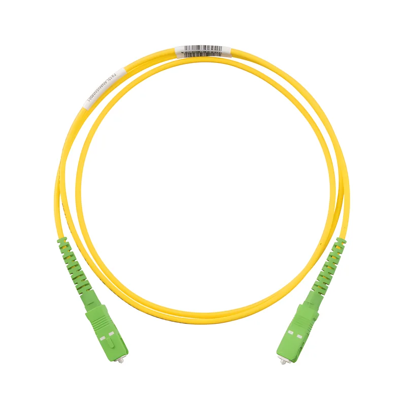 Jumper de Fibra Optica Monomodo 9/125 OS2, SC/APC-SC/APC Simplex, OFNR (Riser), Color Amarillo, 5 Metros (16.40 Pies) PANDUIT F913RANANSNM005
