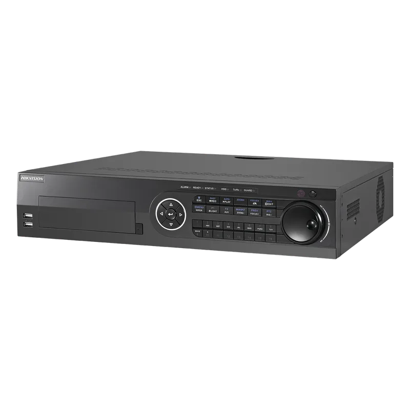DVR 16 Canales TurboHD + 8 Canales IP / 3K / 5 Megapixel / 8 Bahías de Disco Duro / 16 Entradas de Audio Fisicas (Microfono por Separado) / Audio por coaxitron / Acusense / 16 Entradas de Alarma / POS / H.265+ HIKVISION IDS-8116HQHI-M8/S(S)