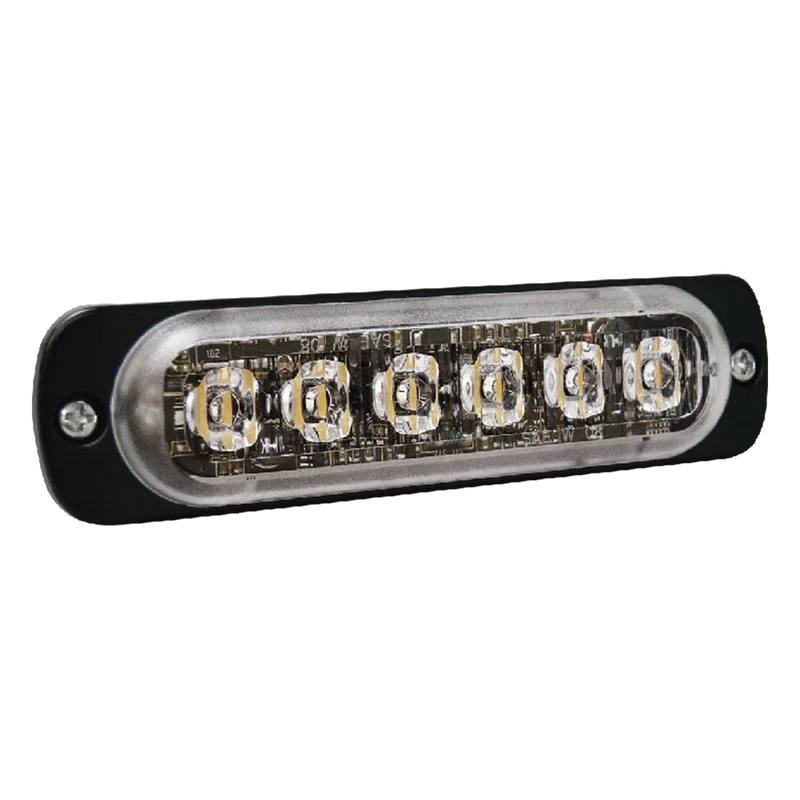 Luz Auxiliar de 6 LED, Azul, Lente Transparente, SAE SIGNALPRO SP6B