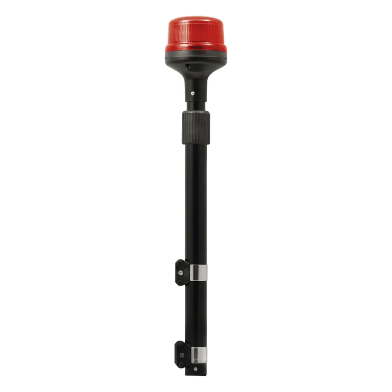 Luz Telescopica para Motocicletas de 8 LED, Rojo, Lente Rojo, SAE SIGNALPRO SPT16R