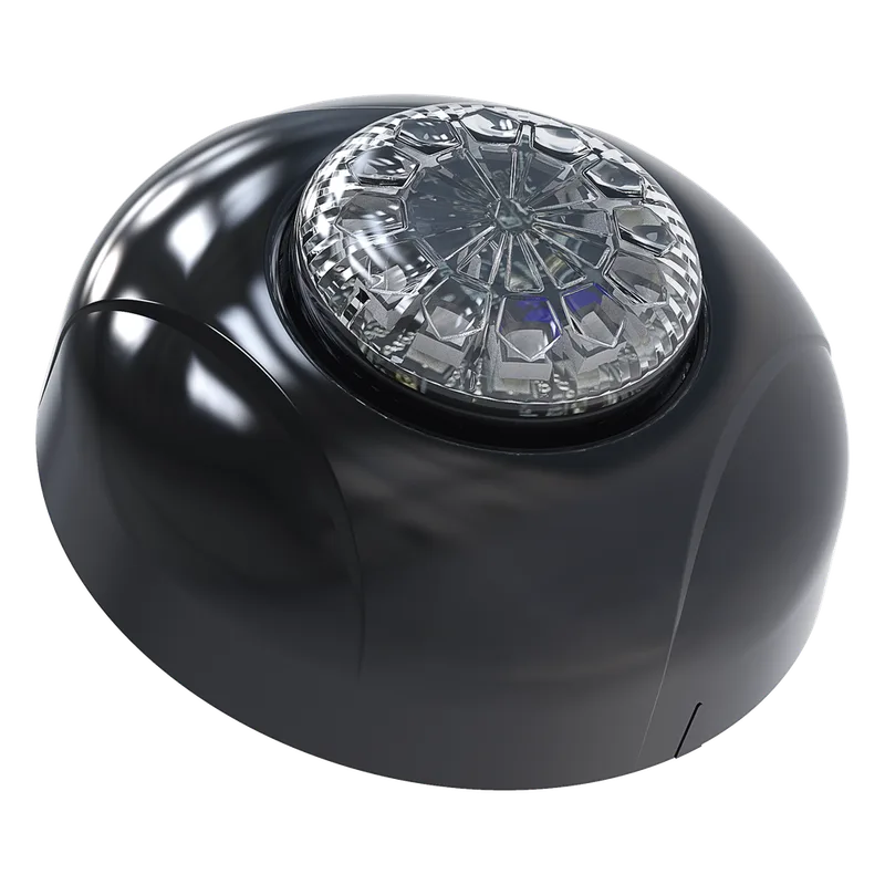 Estrobo Oculto de 12 LED, Rojo/Azul, Lente Transparente, Bisel Negro SIGNALPRO SPF12RB