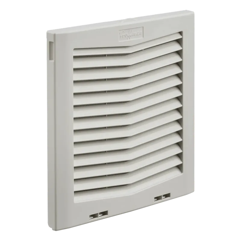 Rejilla de Escape Para Ventilador con Filtro HG, Protección IP54, Compatible con Ventiladores HF10 de 10 in, De Plástico, Color Gris Claro HOFFMAN HG1000404