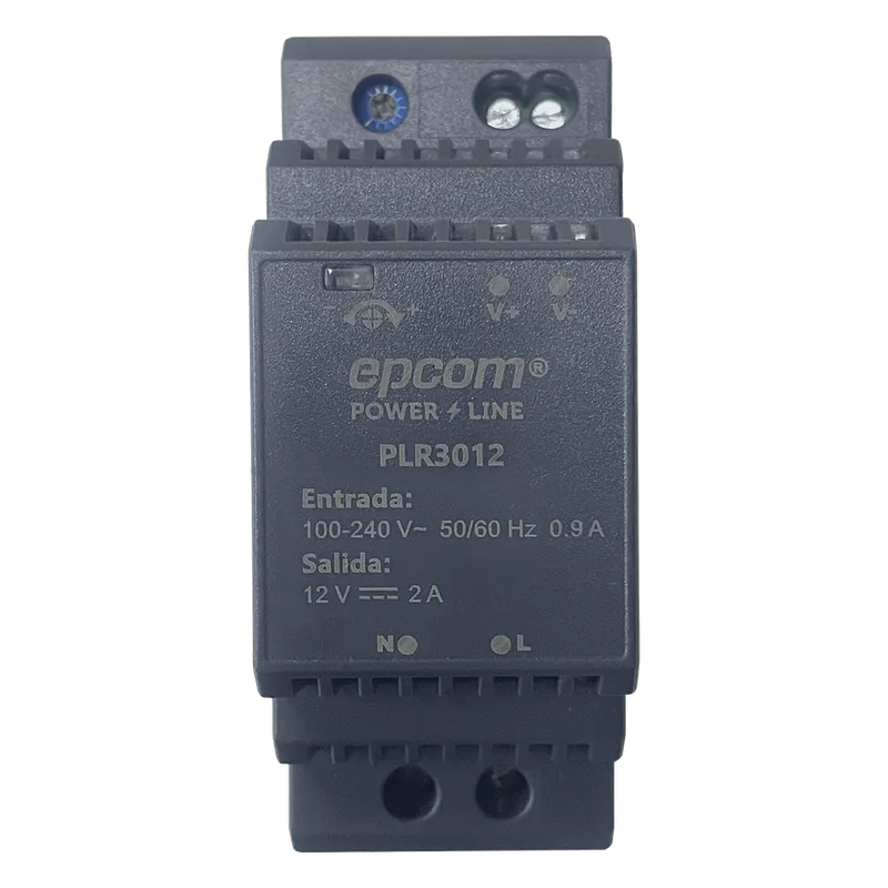 Fuente de poder DIN RIEL de 15 Vcc @ 2A, 30 W EPCOM POWERLINE PLR-3012