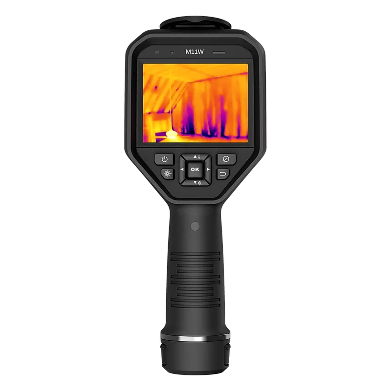 M11W - Cámara Termográfica Portátil con Campo de Visión Amplio / Resolución Térmica 192 x 144 (SuperIR 384 x 288) / Cámara Visual 8MP / FOV 37.2°×27.8° / Rango de -20°C a 550°C / Panta HIKMICRO HM-TP21S-3AQF/W-M11W