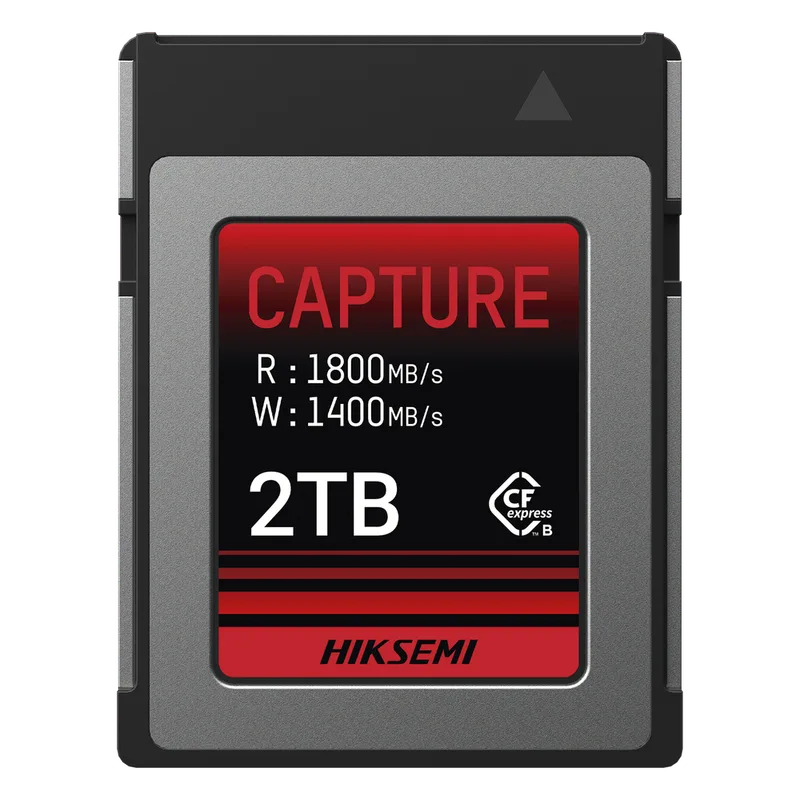 Memoria CFexpress Tipo B / 2 TB / 1800 MB/s Lectura / 1600 MB/s Escritura / Video 8K / PCIe Gen 3×2 HIKSEMI by HIKVISION HS-CFE-E300/2T