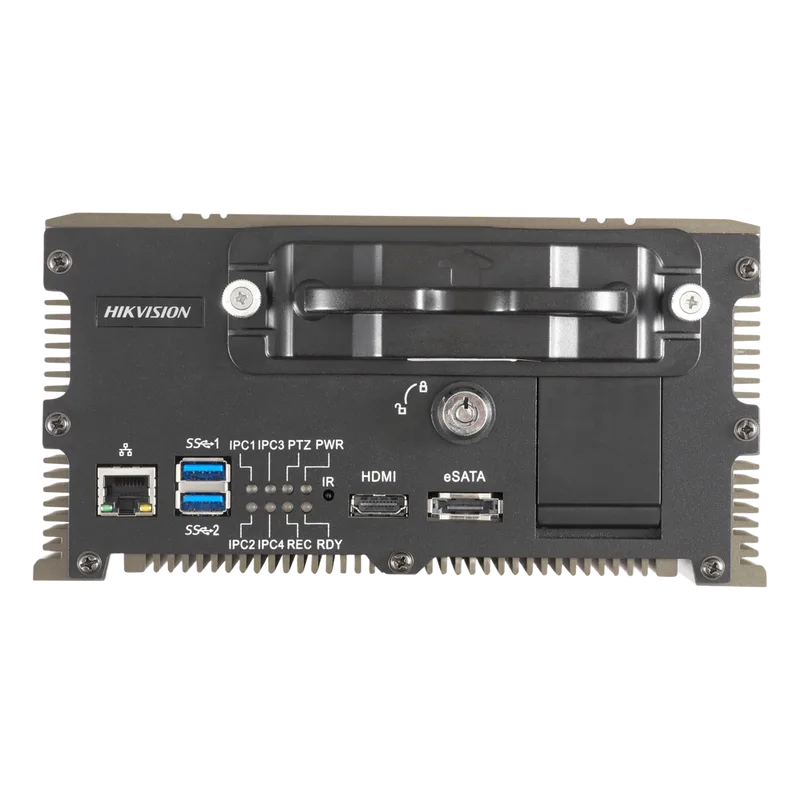 NVR Movil de 5 Canales de 2 Megapixel / 2 Bahías de Dsco Duro de 2 TB / Soporta GPS HIKVISION DS-MI9605-GA/4M/GLF/1T