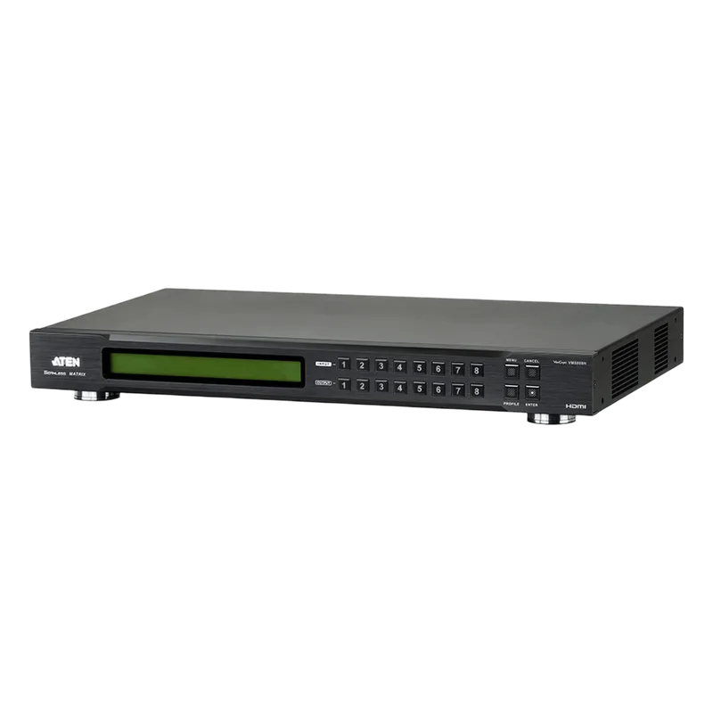 Switch de matriz HDMI | 8x8 | con escalador | Compatible con videowall | Seamless Switch™ | IR | RS-232 | Ethernet ATEN VM5808H