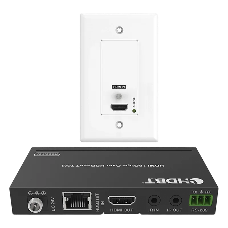 Kit Extensor HDBaseT | 4K2K@60Hz 40m | 1080p 70m | Función PoC | IR Bidireccional | RS-232 | EPCOM PROAUDIO EPP-WPB70
