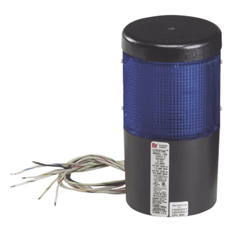 Módulo de Luz LED LITESTAK / Modelo LSLD-024-B / 24 VAC/DC / 0.080 A / Lente Azul / Plug-in / Uso Industrial FEDERAL SIGNAL INDUSTRIAL