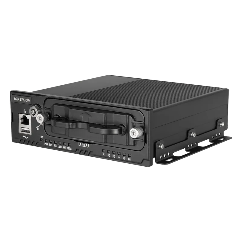 NVR Móvil de 8 Canales / 5 Megapixel / 4 Puertos PoE + 4 Vía Switch / 2 Bahías de HDD / Incluye Modulo GPS / Conector M12 HIKVISION AE-MN5043(M12)