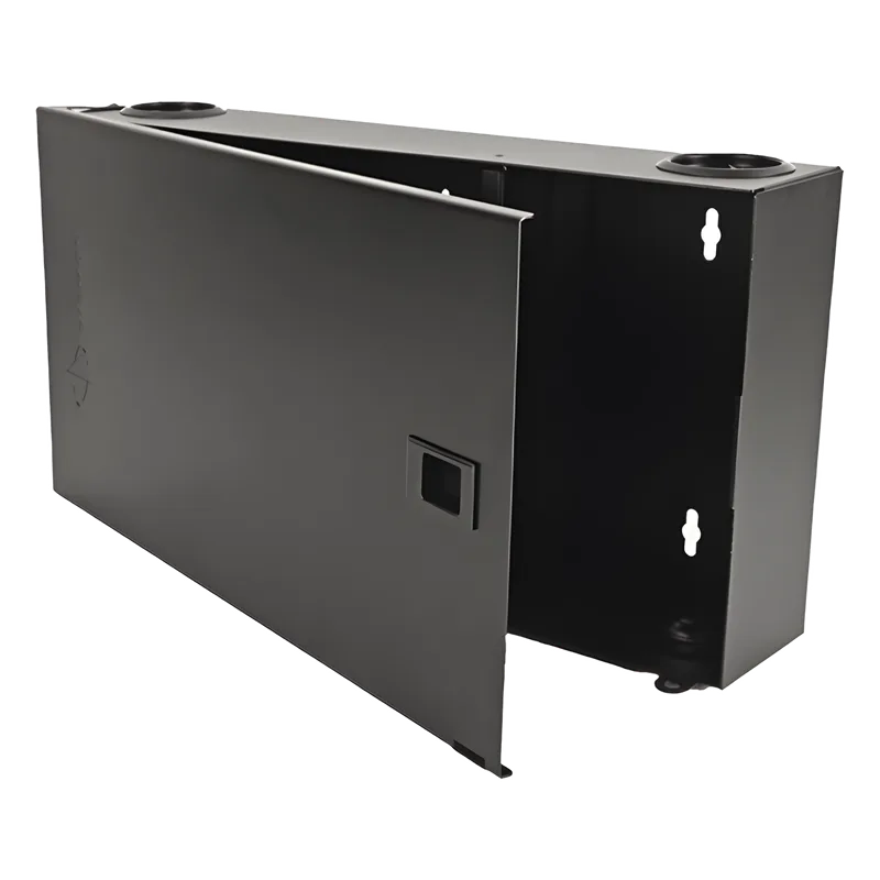 (Lvw-F4-01) Fiber, Enclosure, Lightverse, Wall Mount, Fixed Access, 4 Openings, Black SIEMON