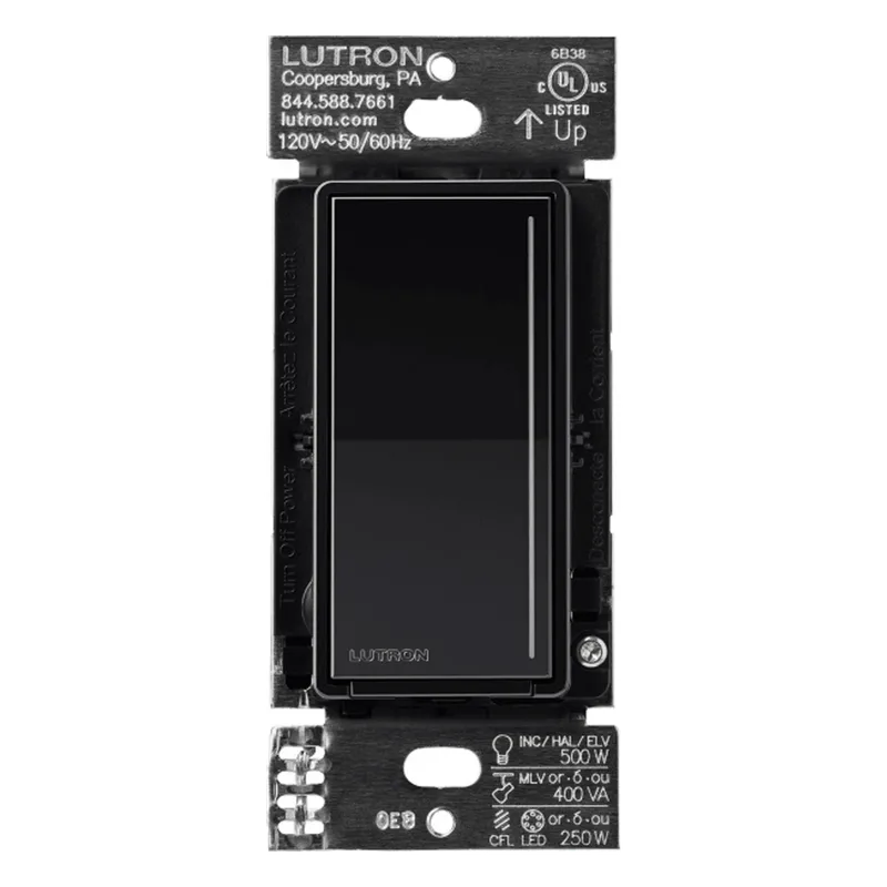 Atenuador táctil Sunnata Pro para LED, hasta 250W LED/CFL o 500W incandescente/halógeno, RadioRA 3 LUTRON ELECTRONICS RRSTPRONBL