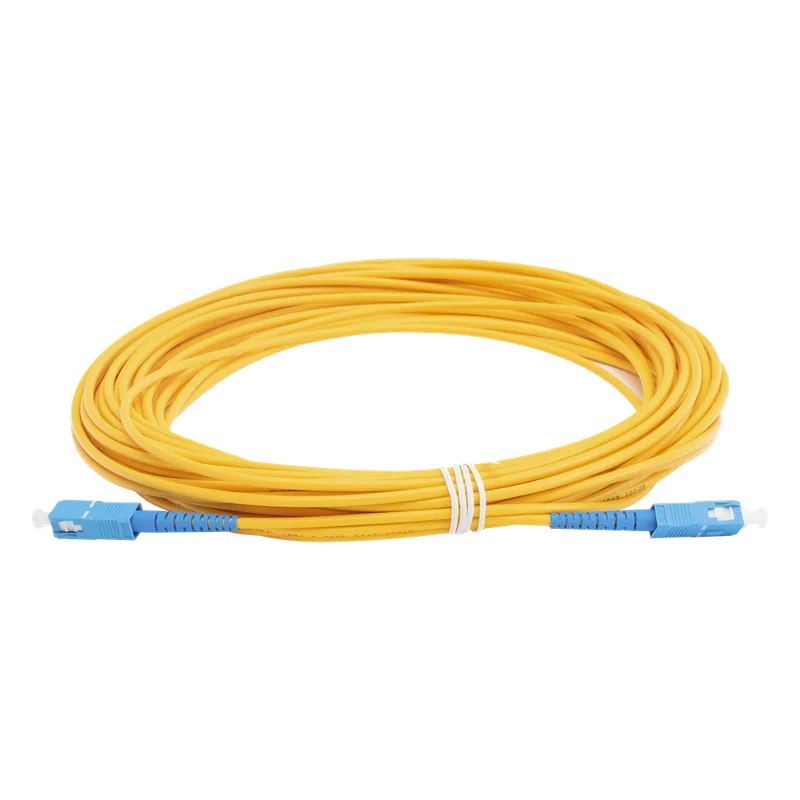 Jumper de Fibra Óptica Monomodo SC/UPC - SC/UPC Simplex, Color Amarillo, 15 Metros (49.21 Pies) LINKEDPRO BY EPCOM LPSM3SCUSCUS15