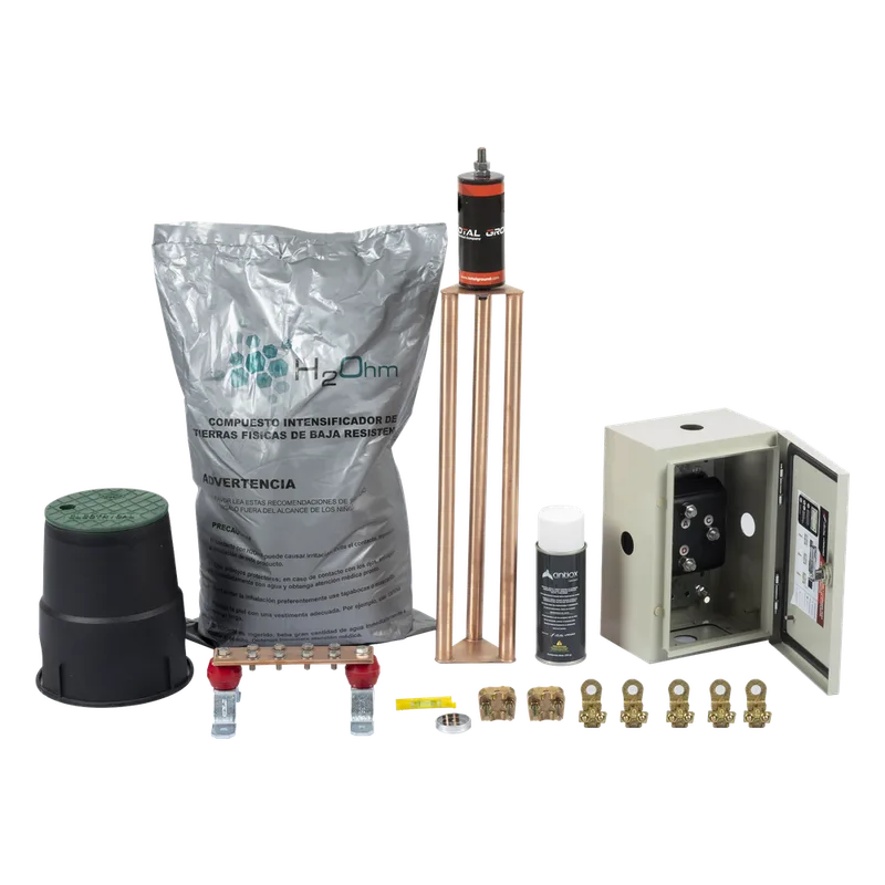 Kit de Tierra Física Con Electrodo Magnetoactivo Capacidad Max: 400 AMP TOTAL GROUND KIT-MASTER-400K-V2
