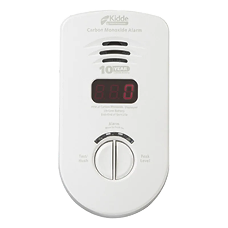 Alarma de monóxido de carbono enchufable a 120 V CA con pantalla digital de PPM y batería de litio sellada de 10 años, paquete de 3 KIDDE KN-COP-DP-10YL