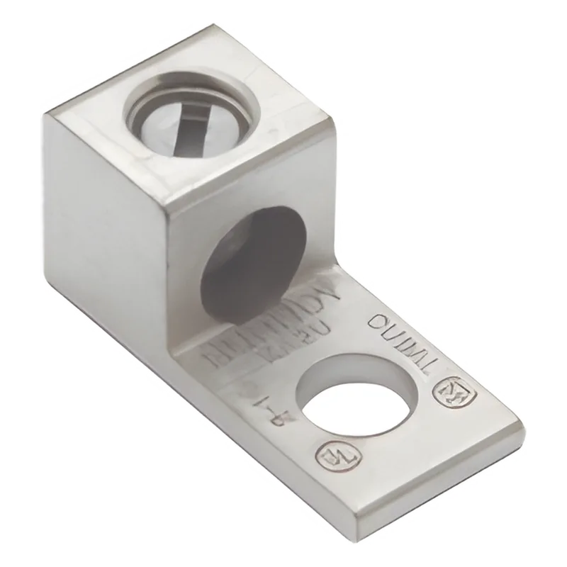 Terminal Universal de Aluminio Estañado/ 1 Orificio para Calibre 14- 2 AWG / Perno de 1/4" / Para Conductores de AL y CU. HUBBELL BURNDY HUB-KA2U