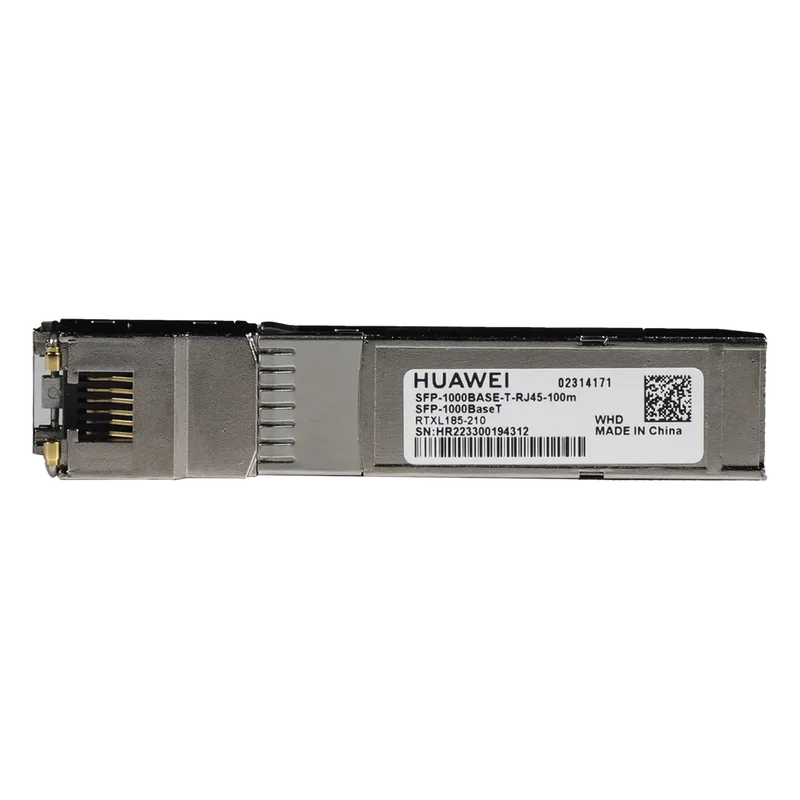 Transceptor de SFP a RJ45 / Negociación de 10/100/1000Mbps / Conector RJ45 / Distancia de hasta 100m HUAWEI SFP-1000BASET