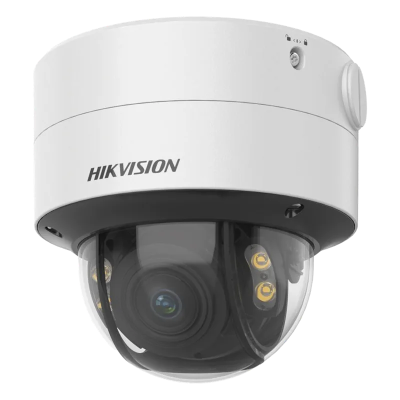 Domo IP 4 Megapixel Lente 2.8 a 12 mm / Imagen a Color 24/7 (ColorVu) / 40 mts Luz Blanca / WDR 130 dB / Exterior IP67 / IK10 / Captura Facial / ACUSENSE / Micro SD / ACUSEARCH HIKVISION DS-2CD2747G2T-LZS(C)