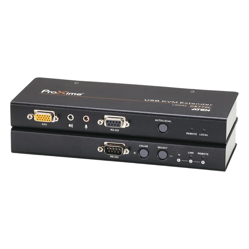 Kit Extensor KVM | VGA/Audio | Cat5e | 300m | 1280 x 1024 | Deskew | Puertos RS232 | Función de compensación de señal ATEN CE770