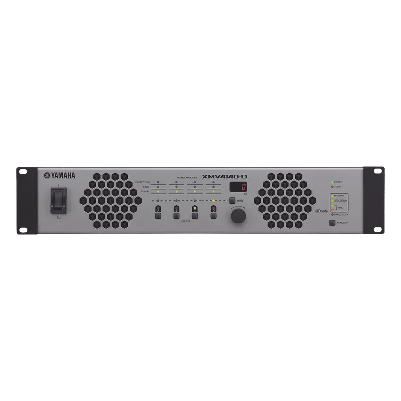 Amplificador de Audio Multicanal con Conexión Análoga | DANTE | 4 Canales, 140W | 8 OHMS | 70/100V YAMAHA XMV4140D