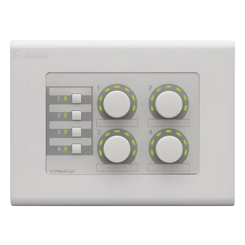 Panel de Control Digital | 4 Perillas | 4 Switches Configurables | Compatible con Procesadores Serie MA, PA, y MTX YAMAHA DCP4V4S