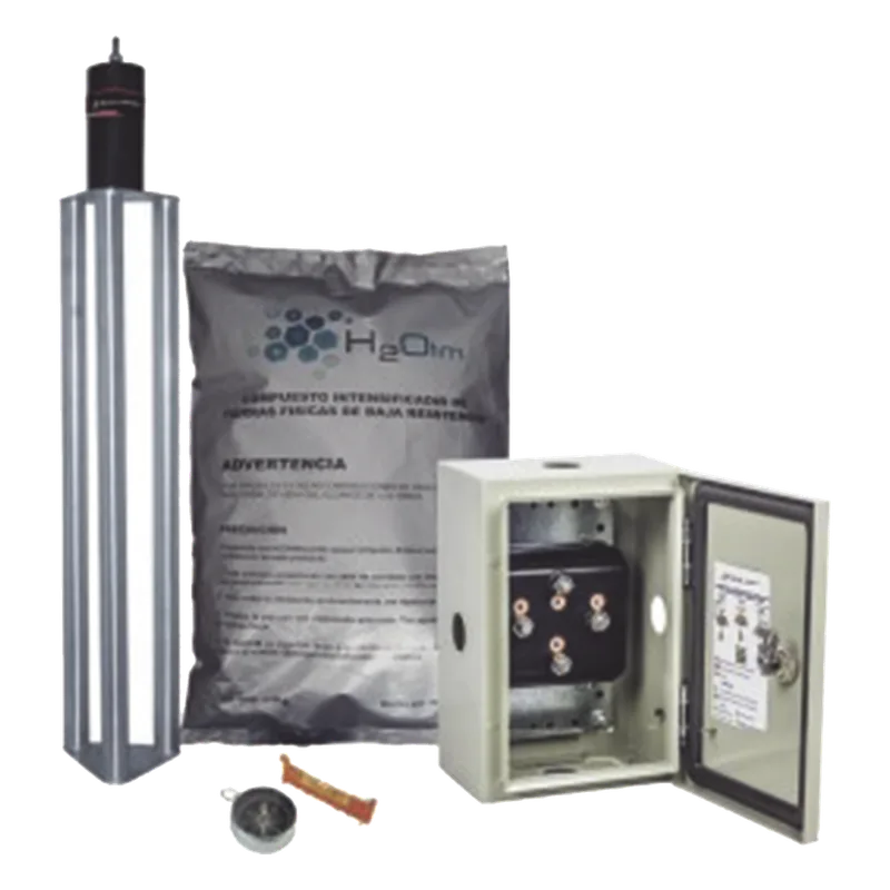 Electrodo para corriente máxima de70 Amp. de Acero Inoxidable con Filtro y Compuesto H2Ohm. TOTAL GROUND TG-70-AB-AI