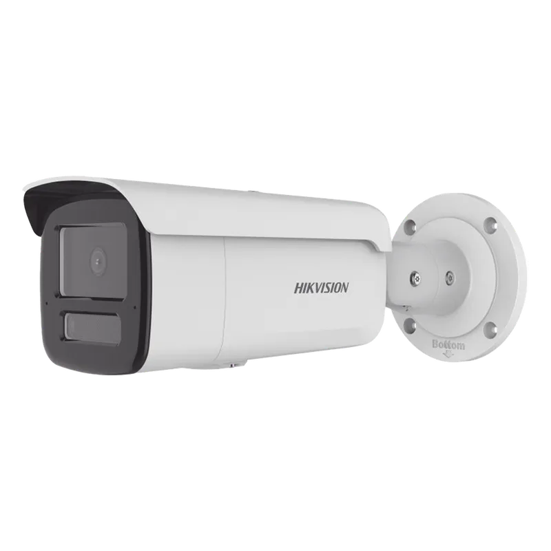 [Dual Light + 2 Micrófonos Integrados] Bala IP 2 Megapixel / Lente 4mm / 80 mts Luz Blanca + 80 mts IR / ACUSENSE / Exterior IP67 / IK10 / WDR 120 dB / PoE / ONVIF / Micro SD / Metal / ACUSEEK HIKVISION DS-2CD2T23G2-4LI2U