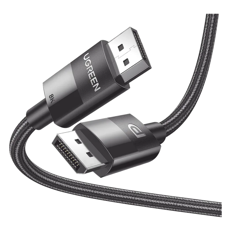 Cable DisplayPort 1.4 | Longitud 2 Metros (6.56 Pies) | Versión DP1.4 | 8K 7680x4320 a 60 Hz | Soporta 3D | HDR | Blindaje Interno Múltiple | Nylon Trenzado | Soporta 32.4Gbps UGREEN 80392