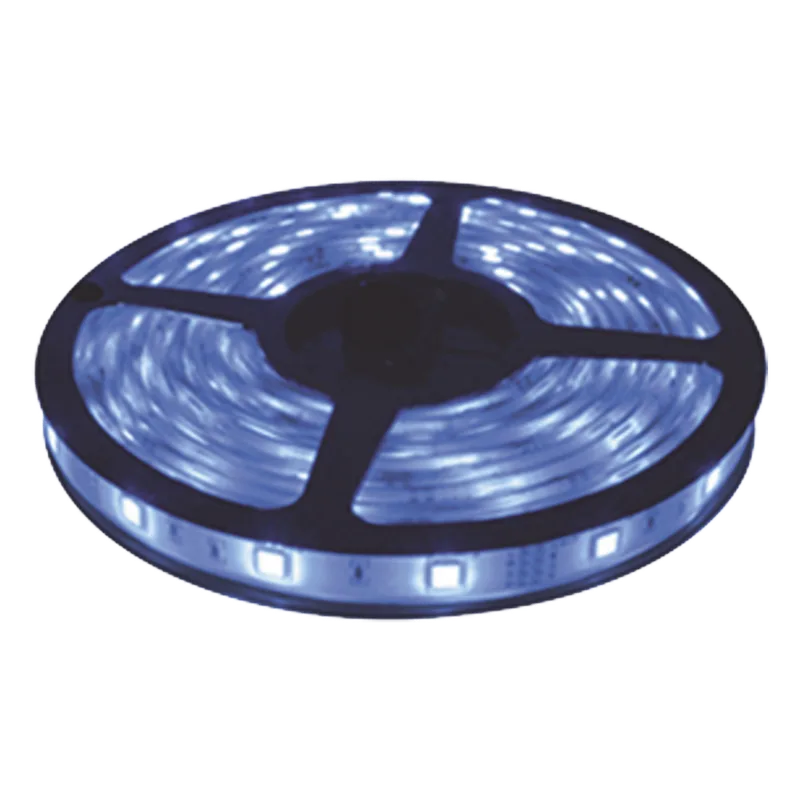 Tira Led de 5 m / Color Azul / Uso Exterior / Potencia 15 W / 420 lm/ 12 V CD / IP 65. JWJ JLTL-3528-IP65