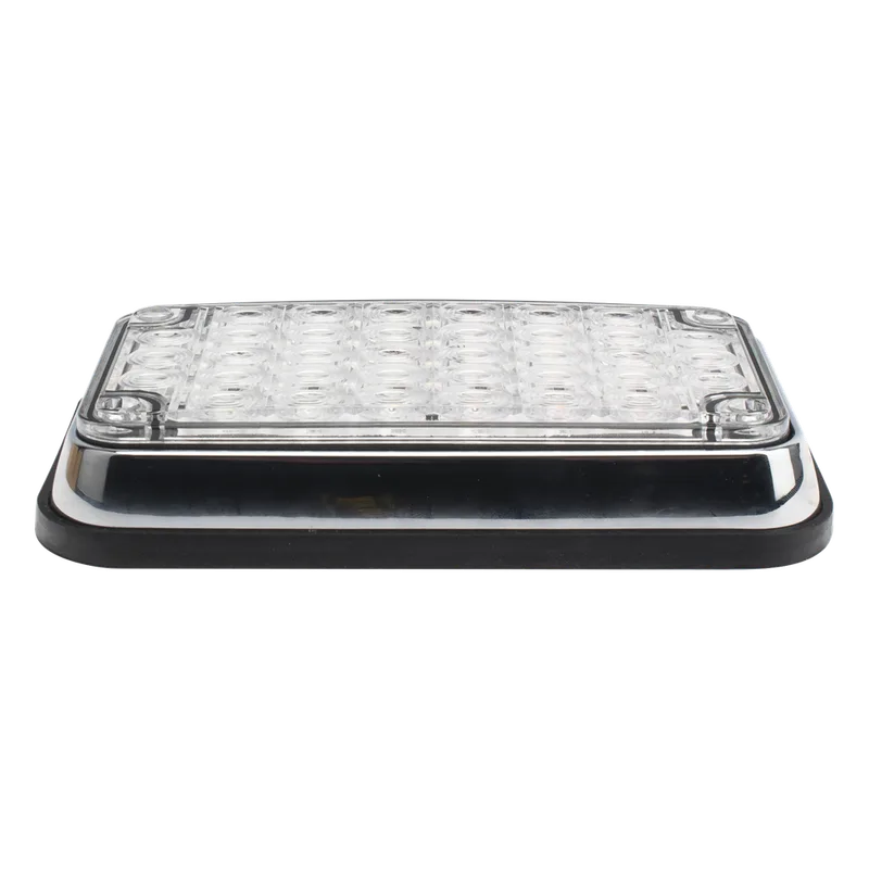 Luz de Advertencia de 6X4", Bicolor Rojo/Claro, Ideal para Ambulancias EPCOM INDUSTRIAL SIGNALING XLTE595RWV2
