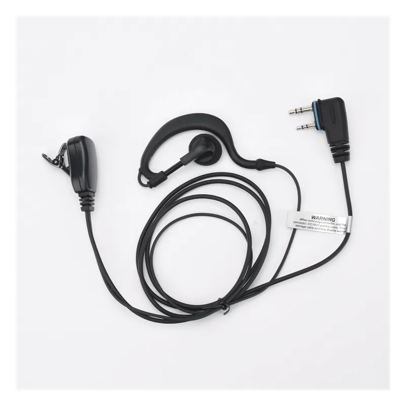 Micrófono-Audífono de Gancho Ajustable / Conector 2 Pines / PTT de Solapa / Kevlar / Compatible ICOM TXPRO TXEHIS