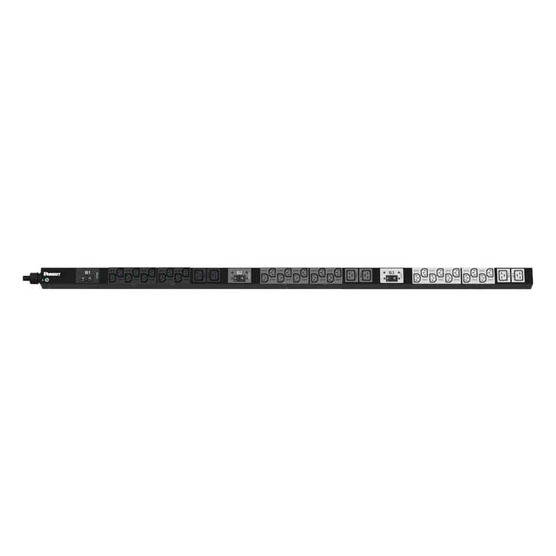 PDU Básico para Distribución de Energía, Enchufe de Entrada NEMA L15-30P, Con 30 Salidas C13 y 6 C19, de Instalación Vertical, 208 Vca, 30 Amp PANDUIT P36B22M