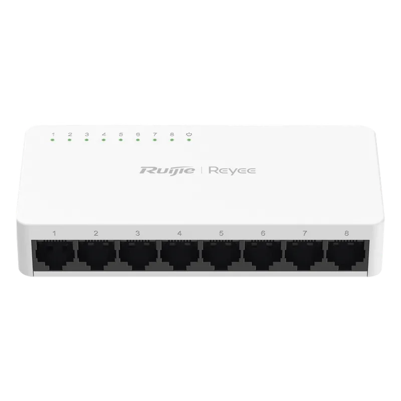 Switch no administrable, Visible en la Topología de la Nube, con 8 puertos Gigabit 1G RUIJIE RG-ES08G-L