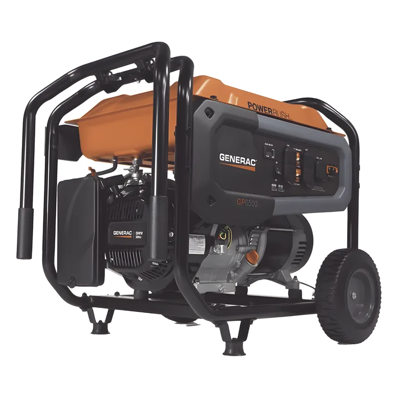 Generador Portátil a Gasolina, 6.5 kW, 120/240Vca, Arranque Manual GENERAC GP6500