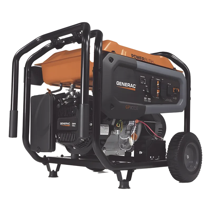 Generador Portátil a Gasolina, 8 kW, 120/240Vca, Arranque Eléctrico GENERAC GP8000E