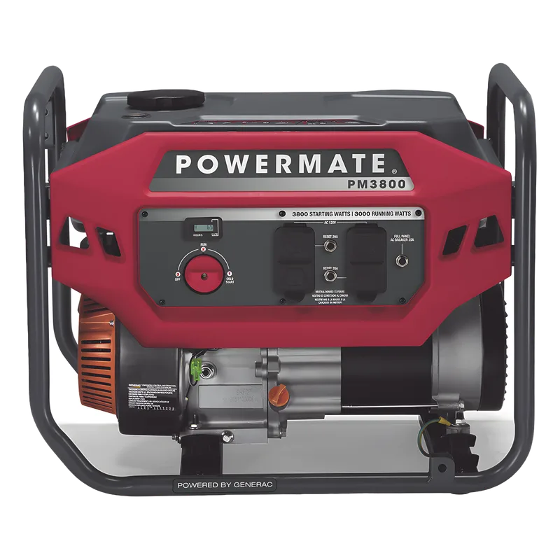Generador Inversor Portátil a Gasolina, 3 kW, 120Vac, Arranque Manual POWERMATE PM3800