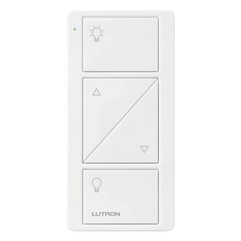 Control Pico inalámbrico de 2 botones con subir/bajar para iluminación, blanco brillante, compatible con Caséta, RadioRA 2 y HomeWorks QS LUTRON ELECTRONICS PJ22BRLGWHL01